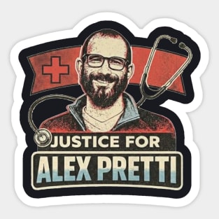 Justice For Alex Pretti — All Proceeds To "Alex Pretti is an American Hero" GoFundMe Sticker